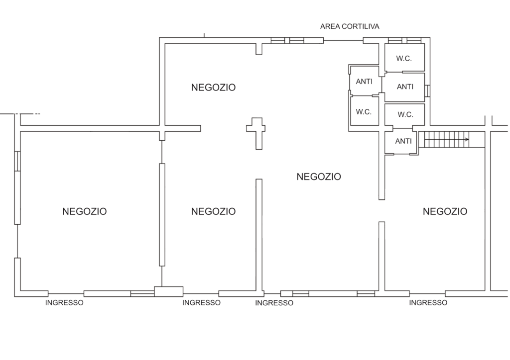Planimetria del negozio di Via Piave 81