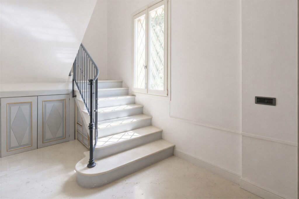 La scala interna in marmo