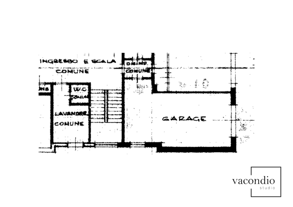 Planimetria del garage, Via Bassano del Grappa 36